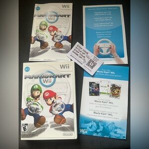 Nintendo Mario Kart Wii case & manual only Fair Condition